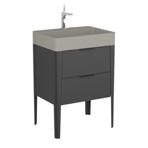 BADEDU SORA Waschbecken mit Unterschrank 60 cm breit