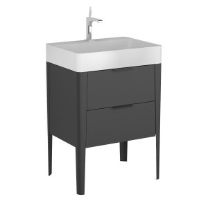 BADEDU SORA Waschbecken mit Unterschrank 60 cm breit