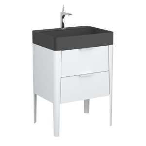 BADEDU SORA Waschbecken mit Unterschrank 60 cm breit