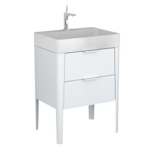 BADEDU SORA Waschbecken mit Unterschrank 60 cm breit