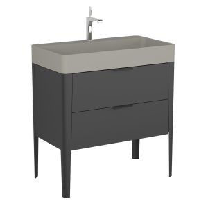 BADEDU SORA Waschbecken mit Unterschrank 80 cm breit