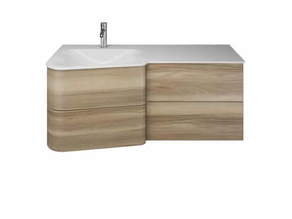 Burgbad BADU Waschbecken mit Unterschrank 122 cm breit