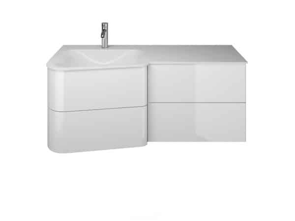 Burgbad BADU Waschbecken mit Unterschrank 122 cm breit