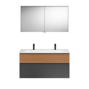 Burgbad FIUMO Waschtisch Set mit Spiegelschrank 122 cm breit