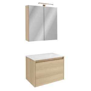 FACKELMANN COMPACT LINE Waschtisch Set mit Spiegelschrank 71 cm breit