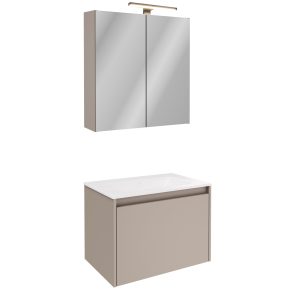 FACKELMANN COMPACT LINE Waschtisch Set mit Spiegelschrank 71 cm breit