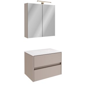 FACKELMANN COMPACT LINE Waschtisch Set mit Spiegelschrank 71 cm breit