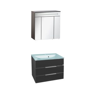 FACKELMANN KARA Waschtisch Set mit Spiegelschrank 80 cm breit