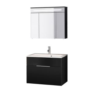 FACKELMANN KARA Waschtisch Set mit Spiegelschrank 80 cm breit
