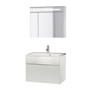 FACKELMANN KARA Waschtisch Set mit Spiegelschrank 80 cm breit