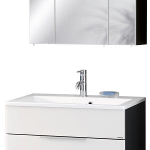 FACKELMANN KARA Waschtisch Set mit Spiegelschrank 80 cm breit