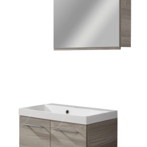FACKELMANN LIMA Waschtisch Set mit Spiegelschrank 60 cm breit