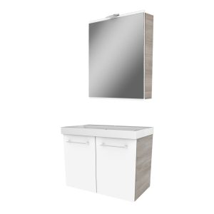 FACKELMANN LIMA Waschtisch Set mit Spiegelschrank 60 cm breit