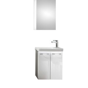 FACKELMANN MILANO Gäste WC Waschtisch Set mit Spiegel 55 cm breit