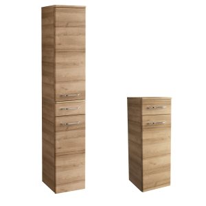 FACKELMANN MILANO Hochschrank + Midischrank mit Schublade 30 cm breit