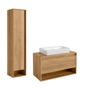 FACKELMANN NATURA Waschbecken mit Unterschrank 94 cm breit