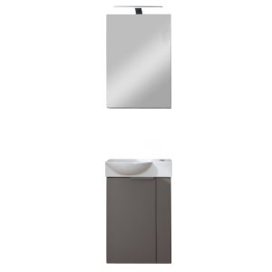 FACKELMANN SBC B.PARIS Gäste WC Waschtisch Set mit Spiegelschrank 45 cm breit