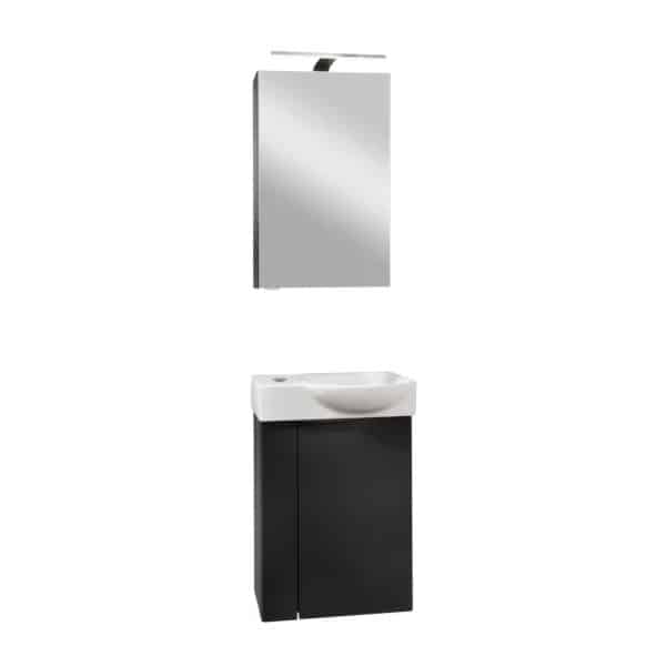 FACKELMANN SBC B.PARIS Gäste WC Waschtisch Set mit Spiegelschrank 45 cm breit