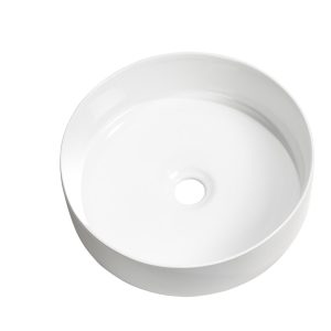 Lanzet Woodblock Keramik-Aufsatzschüssel weiß 35cm