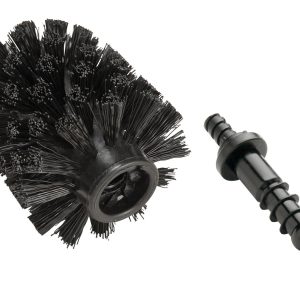WENKO Ersatzbürste für WC-Garnituren Schwarz Ø 8 cm