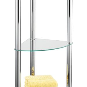 WENKO YAGO Badregal mit 3 Glasablagen