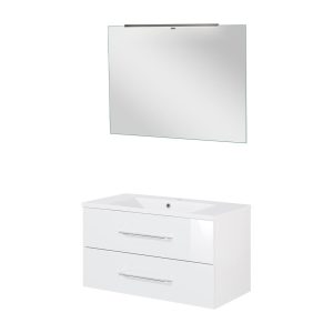 FACKELMANN B.CLEVER Waschtisch Set mit Spiegel 90 cm breit