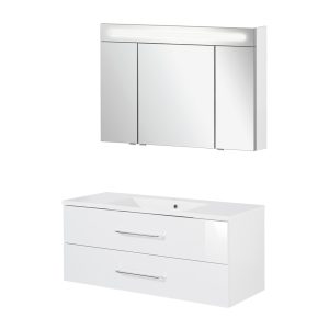FACKELMANN B.CLEVER Waschtisch Set mit Spiegelschrank 120 cm breit