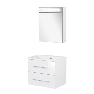 FACKELMANN B.CLEVER Waschtisch Set mit Spiegelschrank 60 cm breit