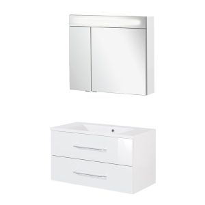 FACKELMANN B.CLEVER Waschtisch Set mit Spiegelschrank 90 cm breit