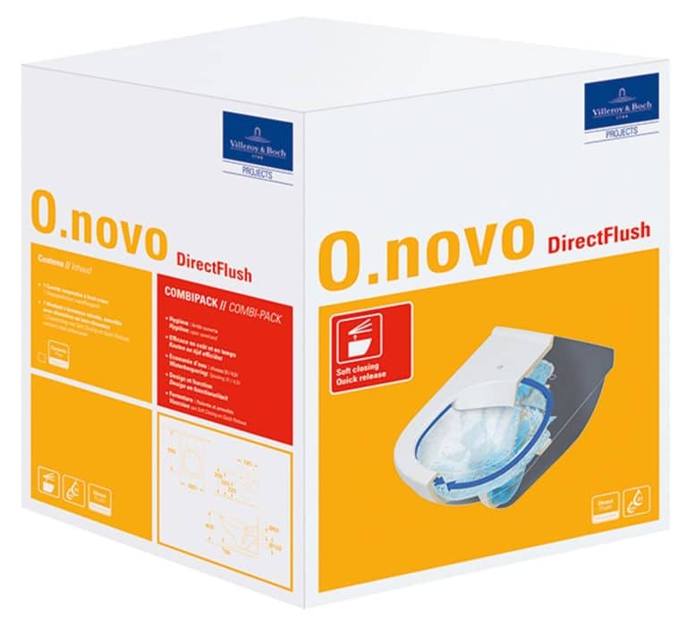 VILLEROY & BOCH O.NOVO Tiefspül-WC mit WC-Sitz