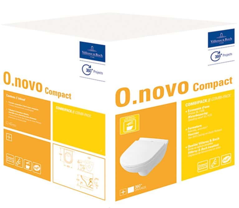 VILLEROY&BOCH O.NOVO Tiefspül-WC mit WC-Sitz