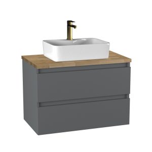 BADEDU GERS Waschbecken mit Unterschrank 80 cm breit
