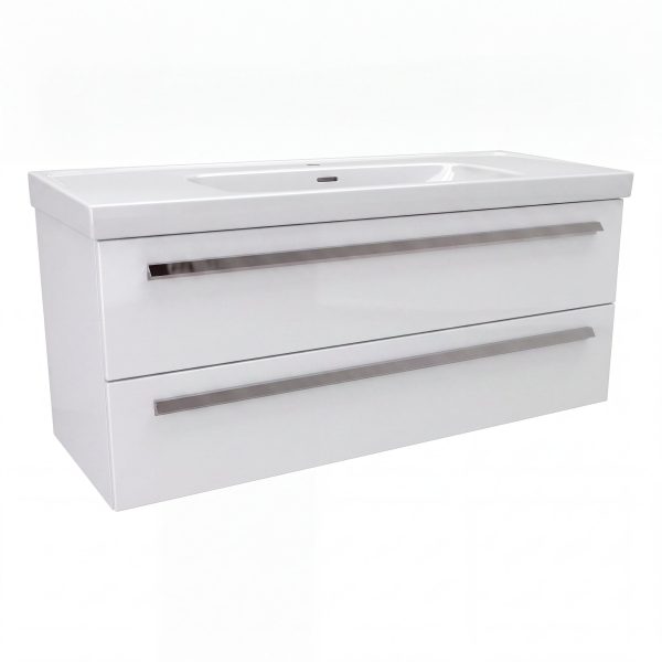BADEDU TESSANO Waschbecken mit Unterschrank 120 cm breit
