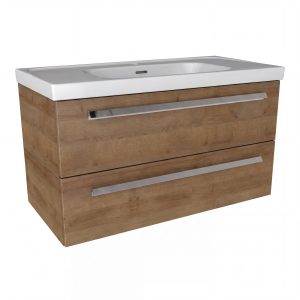 BADEDU TESSANO Waschbecken mit Unterschrank 90 cm breit