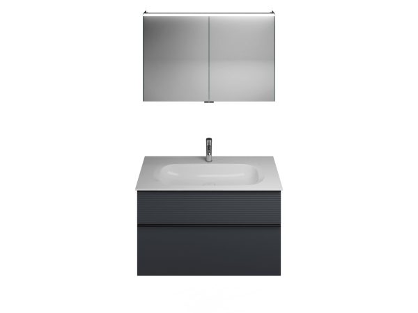 Burgbad FIUMO Waschtisch Set mit Spiegelschrank 102 cm breit