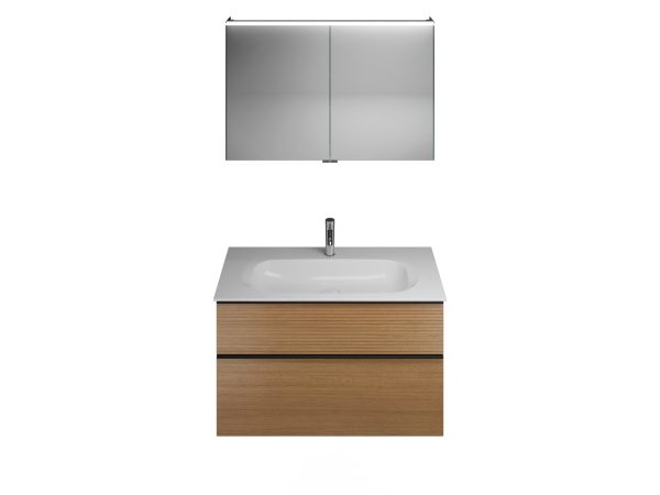 Burgbad FIUMO Waschtisch Set mit Spiegelschrank 102 cm breit
