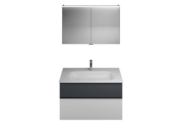 Burgbad FIUMO Waschtisch Set mit Spiegelschrank 102 cm breit