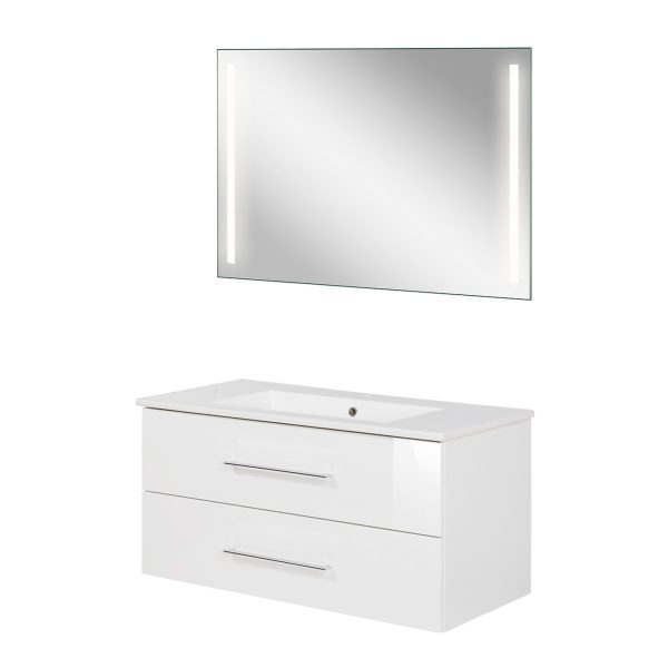 FACKELMANN B.PERFEKT Waschtisch Set mit Spiegel 103 cm breit