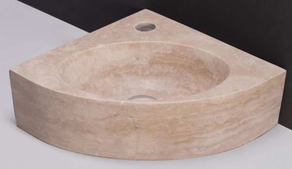 Waschbecken Naturstein TURINO (30 cm) Travertin