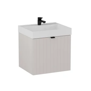 BADEDU ESLA Waschbecken mit Unterschrank 50 cm breit