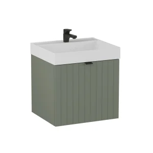 BADEDU ESLA Waschbecken mit Unterschrank 50 cm breit