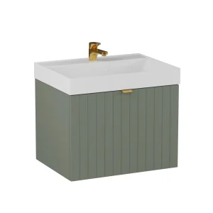 BADEDU ESLA Waschbecken mit Unterschrank 59 cm breit