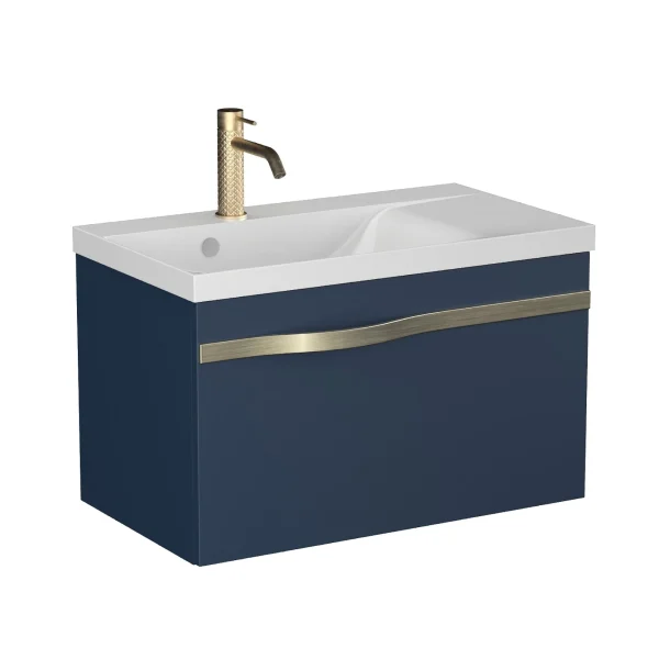BADEDU FILS Waschbecken mit Unterschrank 69 cm breit