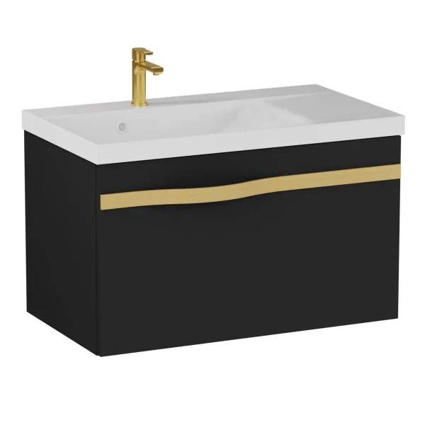 BADEDU FILS Waschbecken mit Unterschrank 69 cm breit