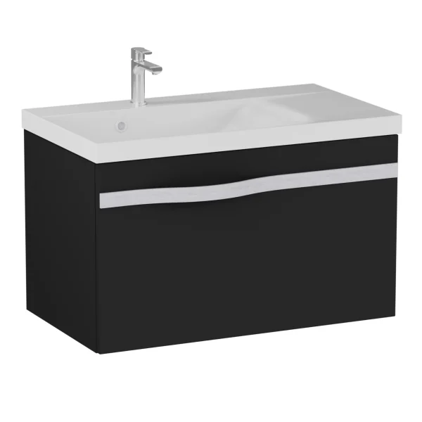 BADEDU FILS Waschbecken mit Unterschrank 69 cm breit