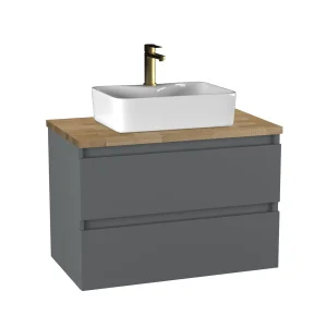 BADEDU GERS Waschbecken mit Unterschrank 80 cm breit
