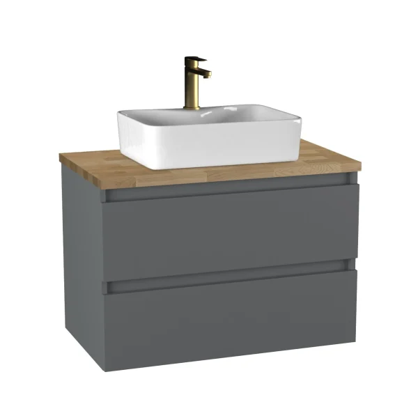 BADEDU GERS Waschbecken mit Unterschrank 80 cm breit