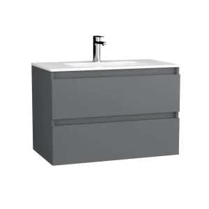 BADEDU GERS Waschbecken mit Unterschrank 80 cm breit