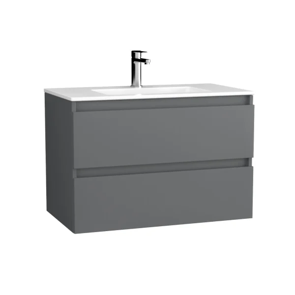 BADEDU GERS Waschbecken mit Unterschrank 80 cm breit