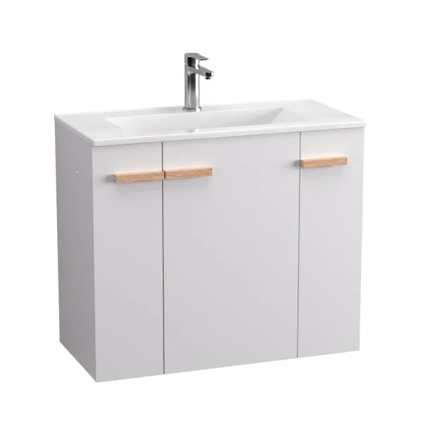BADEDU HIERA Waschbecken mit Unterschrank 80 cm breit